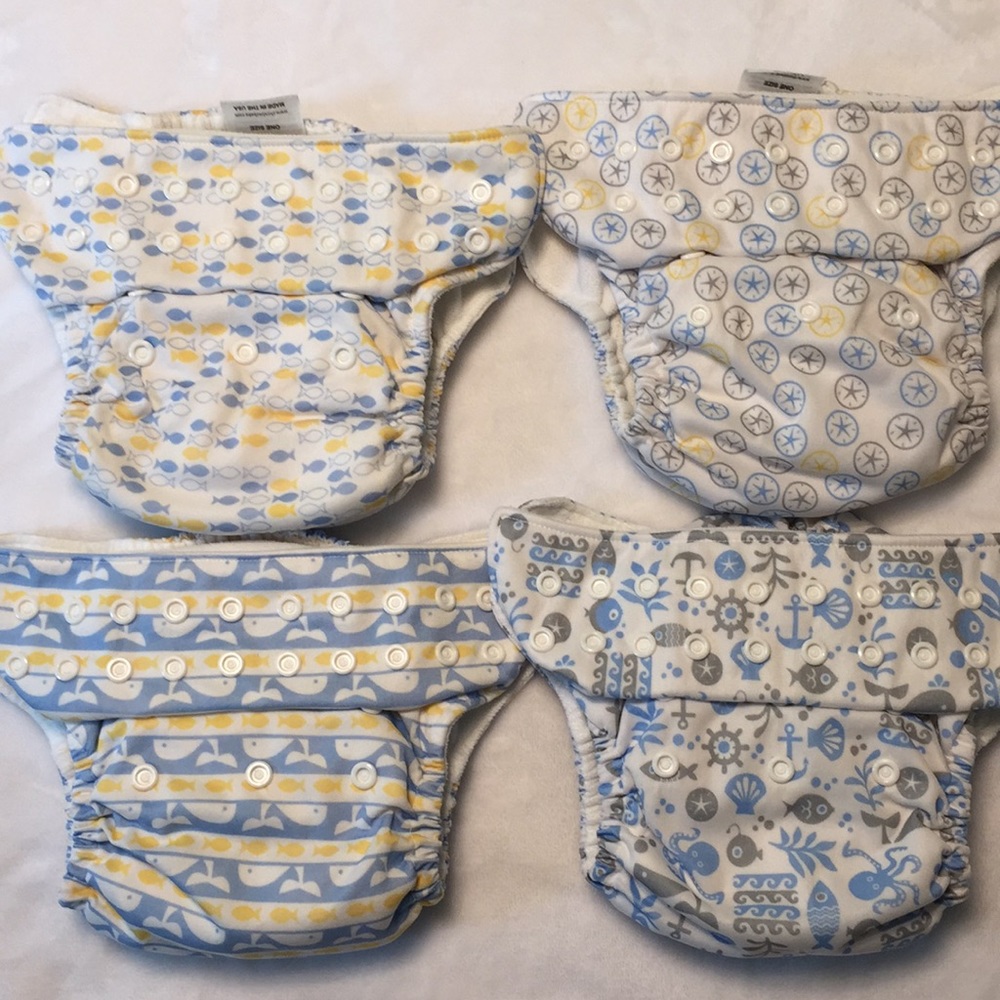 Thirsties AIO sea themed diapers